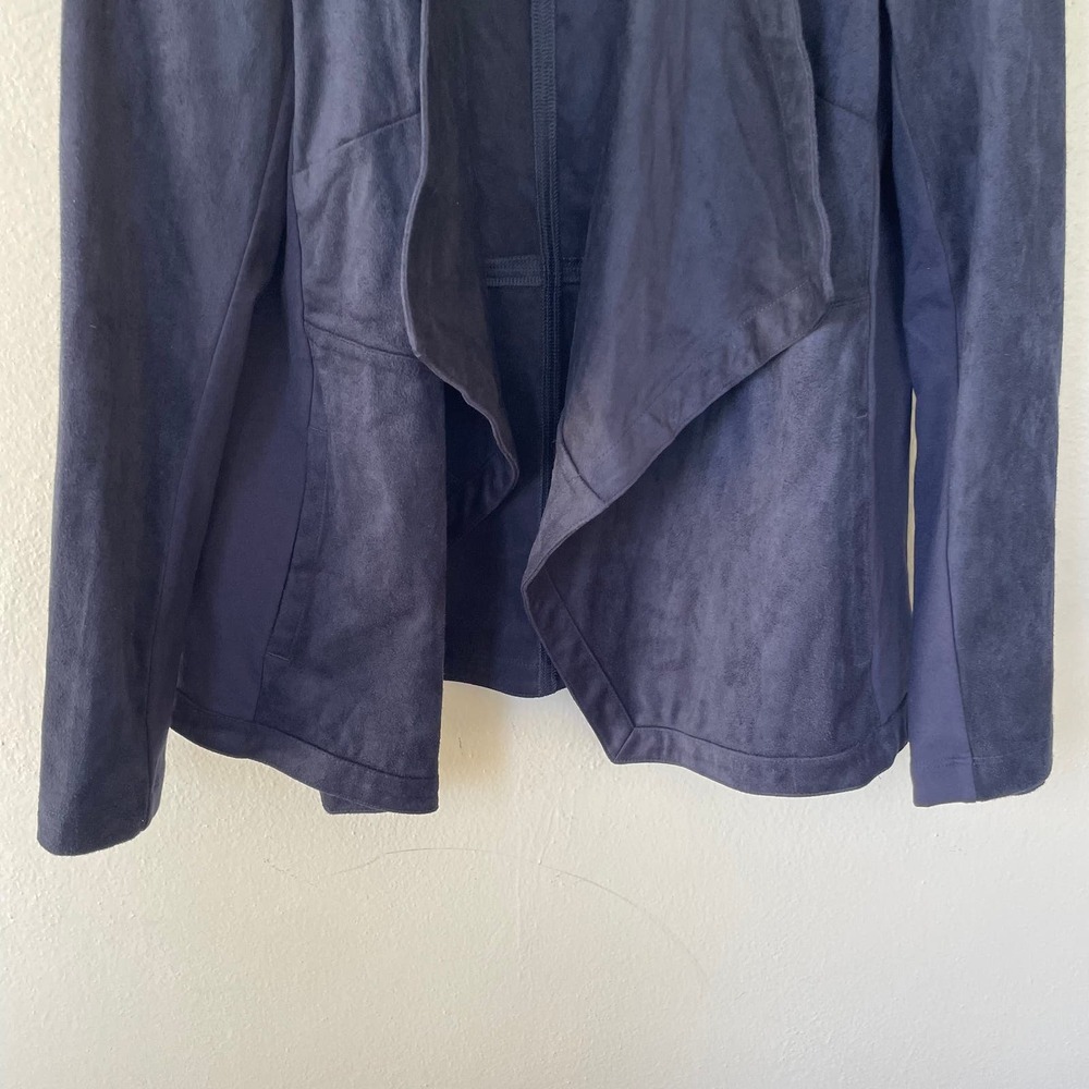 J. Jill Size L Navy Blue Super soft Faux suede jacket - Picture 4 of 11